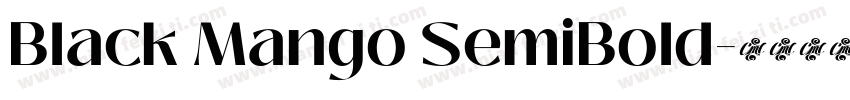 Black Mango SemiBold字体转换